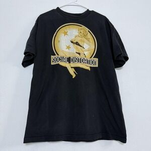Vintage Y2k‎ Social Distortion Band Shirt Pinup Girl Giant Tag 2000s 22"